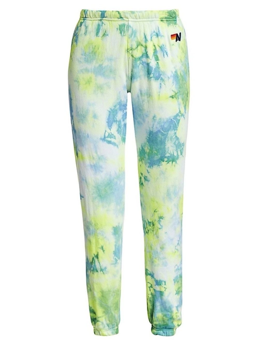Aviator Nation - Hand Dyed Women's Sweatpant in Tie Dye Neon Yellow - Small - Picture 8 of 8